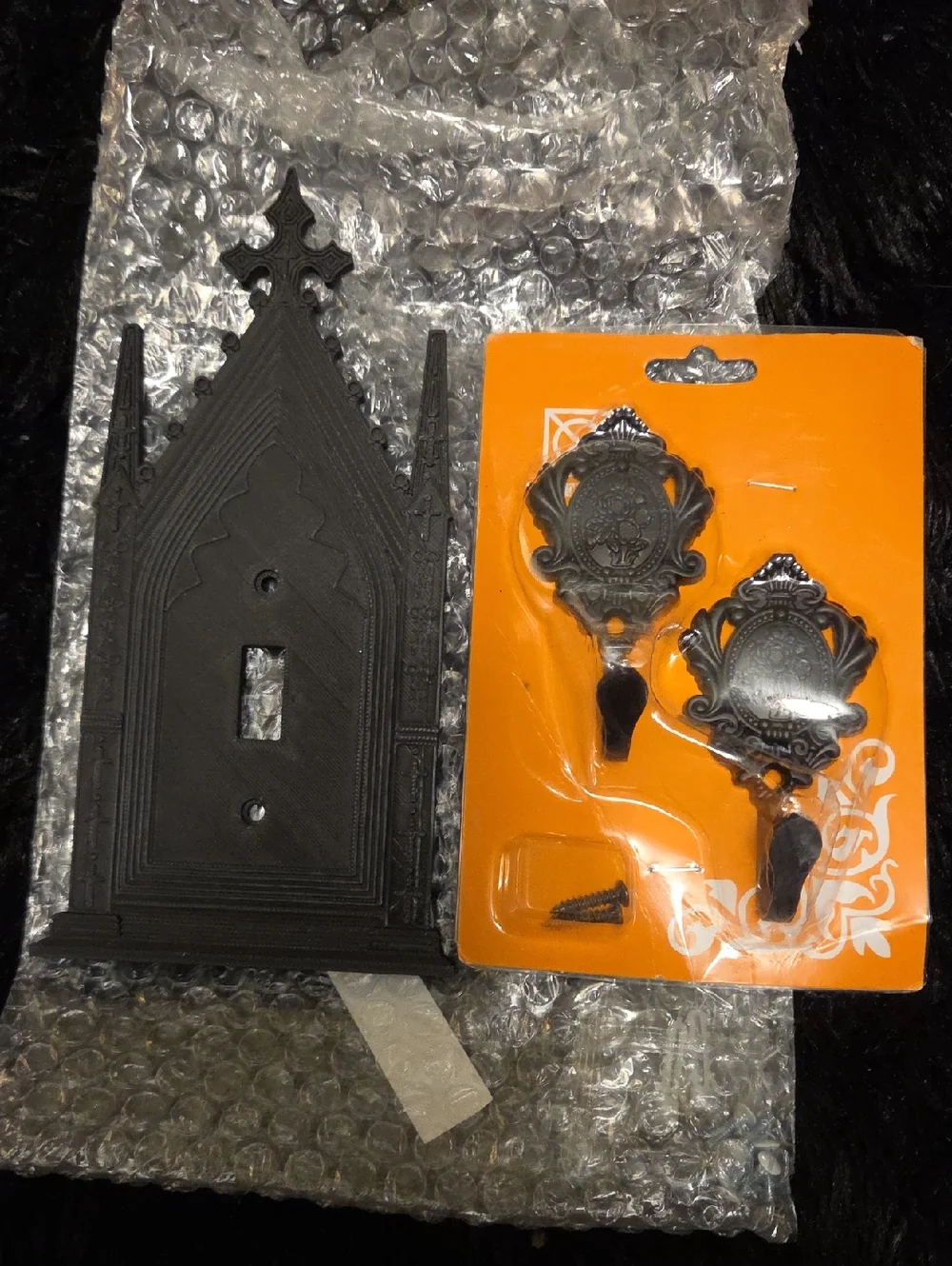 Black Decorative Gothic Wall Hook Set - Home Wall Decor
